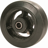 Mold-on Rubber Wheel, 4" (102 mm) Dia. x 2-1/2" (63.5 mm) W, 400 lbs. (181 kg.) Capacity R.M.G. Prévention