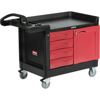 Trademaster Mobile Cabinets & Work Centres, 4 Drawers, 49" L x 26-1/4" W x 38" H, Black R.M.G. Prévention