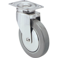 Caster, Swivel, 3" (76 mm), Rubber, 125 lbs. (57 kg.) R.M.G. Prévention