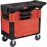 Trades Carts With Lockable Cabinet, 2 Drawers, 38" L x 19-1/4" W x 33-3/8" H, Black R.M.G. Prévention