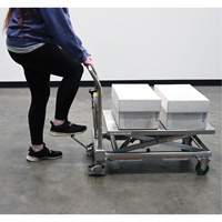 Hydraulic Scissor Lift Table, 31-1/2" L x 19-1/2" W, Stainless Steel, 550 lbs. Capacity R.M.G. Prévention