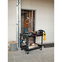 Chariot utilitaire robuste - 4500-88, 2 tiers, 17-1/8" x 33-1/4" x 39", Capacit&eacute; 500 lb R.M.G. Prévention