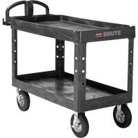 Chariot utilitaire robuste, 2 tiers, 25-1/4" x 33-1/4" x 55", Capacit&eacute; 750 lb R.M.G. Prévention