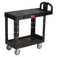 Chariot utilitaire robuste a/tablette plate - 4505-00, 2 tiers, 17-1/4" x 38-1/10" x 38-1/2", Capacit&eacute; 500 lb R.M.G. Prévention