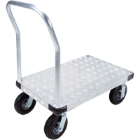 Aluminum Platform Truck, 24" W x 36" L, 1400 lbs. Cap., Pneumatic Wheels R.M.G. Prévention