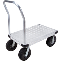 Aluminum Platform Truck, 24" W x 36" L, 1600 lbs. Cap., Pneumatic Wheels R.M.G. Prévention