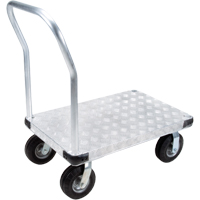 Aluminum Platform Truck, 24" W x 36" L, 1100 lbs. Cap., Flat Free Wheels R.M.G. Prévention