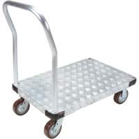 Aluminum Platform Truck, 24" W x 36" L, 3400 lbs. Cap., Polyurethane Wheels R.M.G. Prévention
