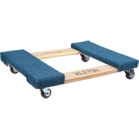 Socle roulant en bois dur &agrave; bouts avec tapis, Cadre en Bois, 18" la x 24" lo, Capacit&eacute; 900 lb R.M.G. Prévention