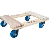 Hardwood Dolly, Rubber Wheels, 1400 lbs. Capacity, 18" W x 24" D x 7" H R.M.G. Prévention