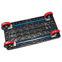 Chariots &agrave; plateforme en plastique, 48" lo x 24" la, 2500 lb cap, Roues Polyur&eacute;thane R.M.G. Prévention