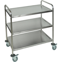 Shelf Cart, 3 Tiers, 21" W x 37" H x 23-1/2" D, 200 lbs. Capacity R.M.G. Prévention