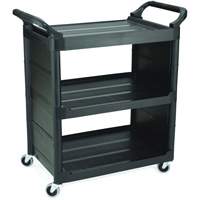 Chariot de service avec panneaux d'extr&eacute;mit&eacute;s, 3 tiers, 18-5/8" x 36-5/8" x 33-5/8", Capacit&eacute; 150 lb R.M.G. Prévention