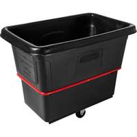 Heavy-Duty Utility Cube Truck, Black Recycled Plastic, 43-1/4" L x 28" W x 33-3/4" H, 12 cu. ft. Volume, 800 lbs. Capacity R.M.G. Prévention