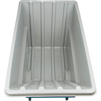 Chariot basculeur en acier, Poly&eacute;thyl&egrave;ne, 1,1 vg³, Capacit&eacute; de charge de 1250 lb R.M.G. Prévention