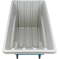 Chariot basculeur en acier, Poly&eacute;thyl&egrave;ne, 1,1 vg³, Capacit&eacute; de charge de 2000 lb R.M.G. Prévention