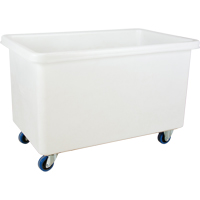 Straight Wall Box Truck, White Polyethylene, 46" L x 28" W x 31" H, 14 cu. ft. Volume, 600 lbs. Capacity R.M.G. Prévention