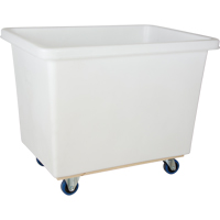Tapered Wall Box Truck, White Polyethylene, 43" L x 30" W x 34" H, 16 cu. ft. Volume, 600 lbs. Capacity R.M.G. Prévention