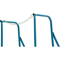 Escabeau roulant avec rails pour acc&egrave;s &agrave; une remorque, 4 marches, Largeur de la marche 22", Hauteur de la plateforme 37", Acier R.M.G. Prévention