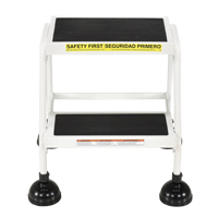 Stop-Step Ladders, 2 Steps, 16" Step Width, 18-9/16" Platform Height, Steel R.M.G. Prévention