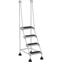 Stop-Step Ladders, 4 Steps, 16" Step Width, 38-3/16" Platform Height, Steel R.M.G. Prévention