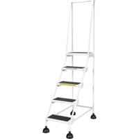 Light-Duty Stop-Step Ladders, 5 Steps, 16" Step Width, 47-11/16" Platform Height, Steel R.M.G. Prévention