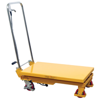 Hydraulic Scissor Lift Table, 17.75" L x 27.5" W/27-1/2" L x 17-3/4" W, Steel, 330 lbs. Capacity R.M.G. Prévention