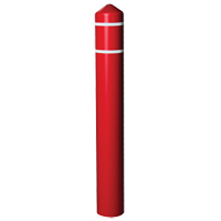 Enveloppe lisse pour butoir avec bandes r&eacute;fl&eacute;chissantes, 4" dia. x 56" l, Rouge R.M.G. Prévention