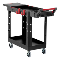 Chariot utilitaire robuste et polyvalent, 2 tiers, 17-3/4" x 36" x 46-1/5", Capacit&eacute; 500 lb R.M.G. Prévention
