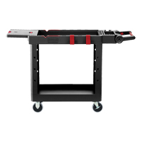Chariot utilitaire robuste et polyvalent, 2 tiers, 17-3/4" x 36" x 46-1/5", Capacit&eacute; 500 lb R.M.G. Prévention