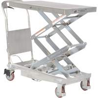 Manual Hydraulic Scissor Lift Table, 35-1/2" L x 20" W, Partial Stainless Steel, 800 lbs. Capacity R.M.G. Prévention