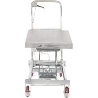 Manual Hydraulic Scissor Lift Table, 35-1/2" L x 20" W, Partial Stainless Steel, 800 lbs. Capacity R.M.G. Prévention