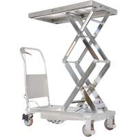 Manual Hydraulic Scissor Lift Table, 35-1/2" L x 20" W, Partial Stainless Steel, 800 lbs. Capacity R.M.G. Prévention