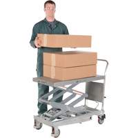Manual Hydraulic Scissor Lift Table, 35-1/2" L x 20" W, Partial Stainless Steel, 800 lbs. Capacity R.M.G. Prévention