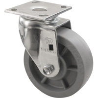 Roulette Emaxx, Pivotant, 4" (101,6 mm), Envirothane, 1000 lb (453,6 kg) R.M.G. Prévention