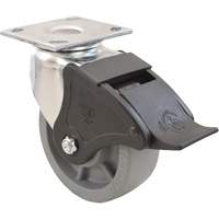 Roulette Emaxx, Pivotant avec frein, 5" (127 mm), Envirothane, 1000 lb (453,6 kg) R.M.G. Prévention
