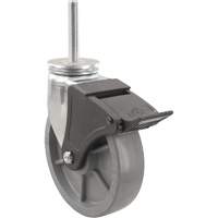 Emaxx Envirothane Caster, Swivel with Brake, 4" (101.6 mm) Dia., 1000 lbs. (453.6 kg.) Capacity R.M.G. Prévention