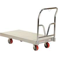 Aluminum Sheet Deck Platform Truck, 24" W x 48" L, 3600 lbs. Cap., Polyurethane Wheels R.M.G. Prévention