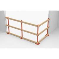 ProGuards Temporary Guard Rail Posts, 8" W x 39" H, Orange R.M.G. Prévention