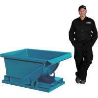 Extra Heavy-Duty Self-Dumping Hopper, Steel, 1/3 cu.yd., Blue R.M.G. Prévention
