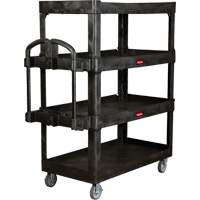 Chariot utilitaire robuste et ergonomique, 4 tiers, 24-1/4" x 62-2/5" x 54-1/10", Capacit&eacute; 700 lb R.M.G. Prévention