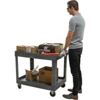Utility Service Cart, 2 Tiers, 24-5/8" x 32-1/2" x 40", 550 lbs. Capacity R.M.G. Prévention