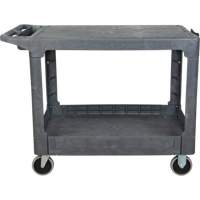 Chariot utilitaire pour l'entretien avec tablette plate, 2 tiers, 25-1/4" x 32-1/4" x 44", Capacit&eacute; 550 lb R.M.G. Prévention