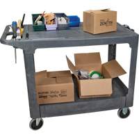 Chariot utilitaire pour l'entretien avec tablette plate, 2 tiers, 25-1/4" x 32-1/4" x 44", Capacit&eacute; 550 lb R.M.G. Prévention