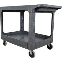 Chariot utilitaire pour l'entretien avec tablette plate, 2 tiers, 25-1/4" x 32-1/4" x 44", Capacit&eacute; 550 lb R.M.G. Prévention