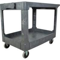 Chariot utilitaire pour l'entretien avec tablette plate, 2 tiers, 25-1/4" x 32-1/4" x 44", Capacit&eacute; 550 lb R.M.G. Prévention