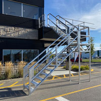 3-5 Step Telescopic Aluminum Smart Stairs R.M.G. Prévention