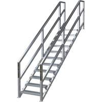 SmartStairs 11-16 Steps Modular Construction Stair System, 120" H R.M.G. Prévention