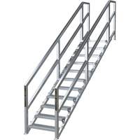 SmartStairs 11-16 Steps Modular Construction Stair System, 120" H R.M.G. Prévention