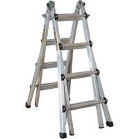 Telescoping Multi-Position Ladder, Aluminum, 300 lbs., CSA Grade 1A R.M.G. Prévention
